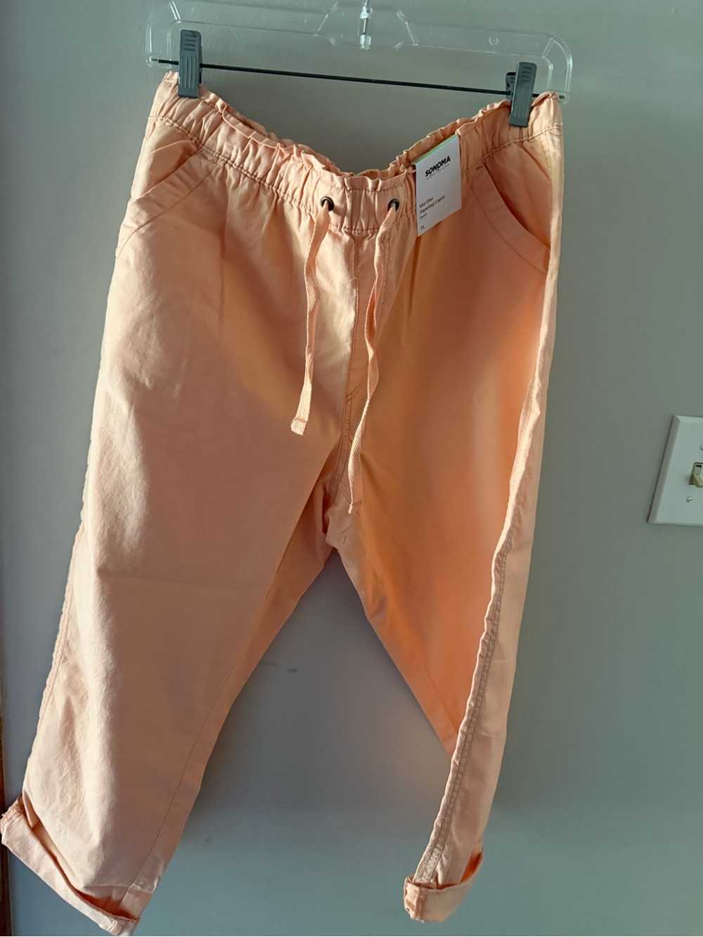 Sonoma Peach Drawstring Joggers